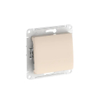 GLOSSA 1-клавишный ВЫКЛЮЧАТЕЛЬ, сх.1, 10АХ, мех., быстрозажим. клем., БЕЖЕВЫЙ