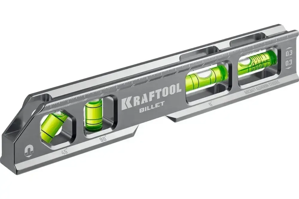Брусковый магнитный уровень KRAFTOOL 8-в-1 20 см 34790