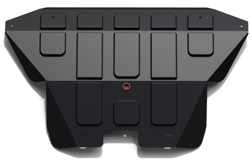 Защита картера и КПП АвтоБроня для Nissan March K11 (V - 1.0) 1992-2002/Nissan Micra K11 (V - 1.0) 1992-2002, штампованная, сталь 1.8 мм, с крепежом, 111.04131.1