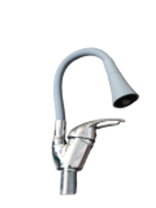 Смеситель для кухни aQuaDv, излив, кар 35мм, силикон, серый 510-01