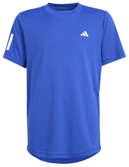 Футболка для мальчика теннисная Adidas B Club 3 Stripes Tennis Shirt - полупрозрачный синий