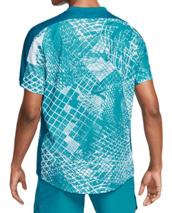 Футболка мужская теннисная Nike Court Dri-Fit Victory Novelty Top - green abyss/white