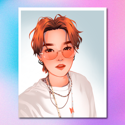 Арт принт / art.lior / BTS / Юнги #6