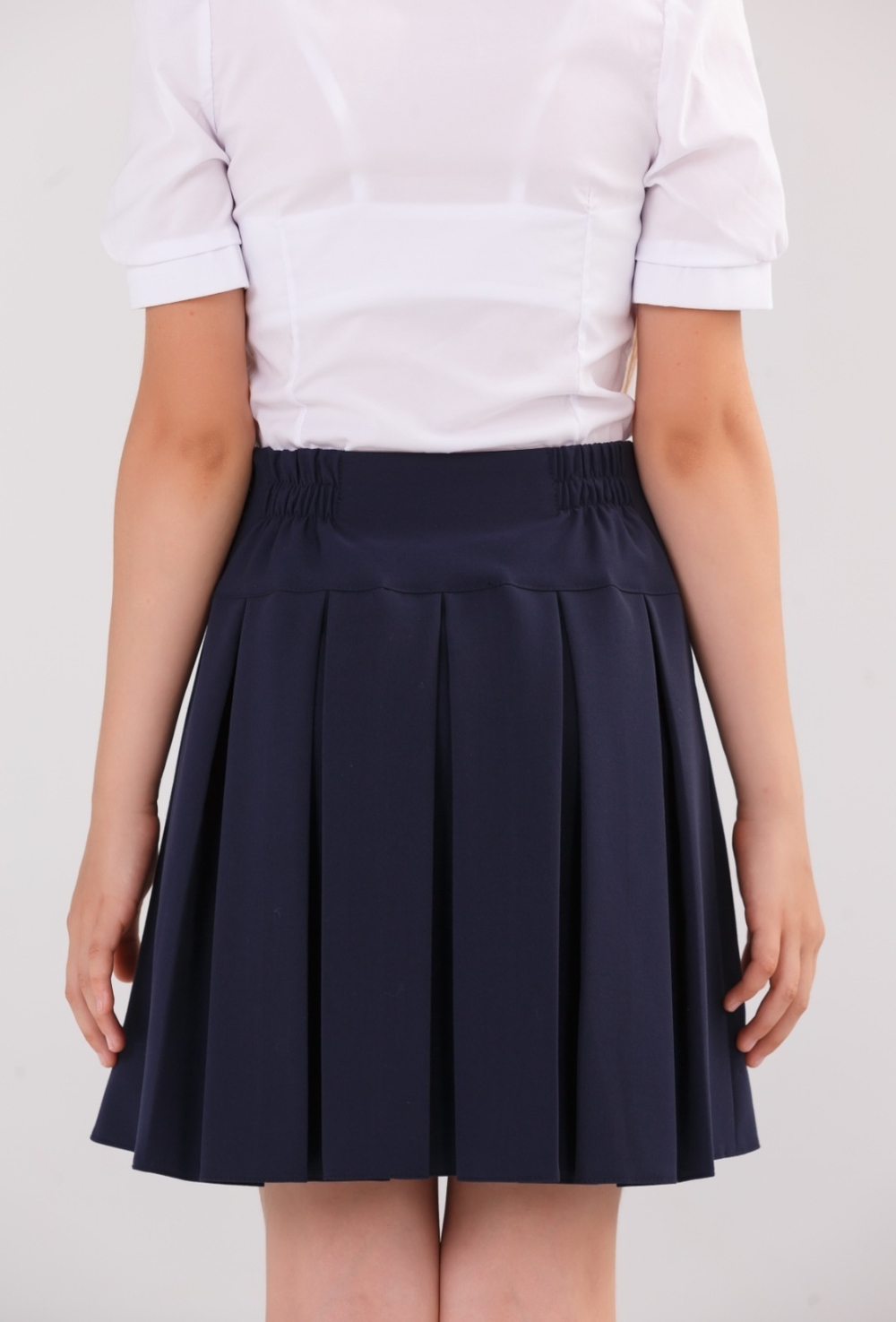 Юбка школьная для девочки девочковая складка в складку синяя 128