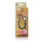 Чёрная анальная цепочка из силикона Coco Licious Play Beads - 24,8 см. (Цвет: черный)