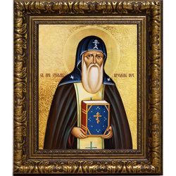 Стефан Печерский Владимиро-Волынский Преподобный. Икона на холсте.