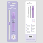 Соломинка из нержавеющей стали jumbo в футляре, сиреневая