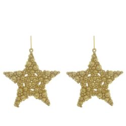 GAEM Набор из 2шт Украшение новогоднее "Звезда", L13 W1 H16 см