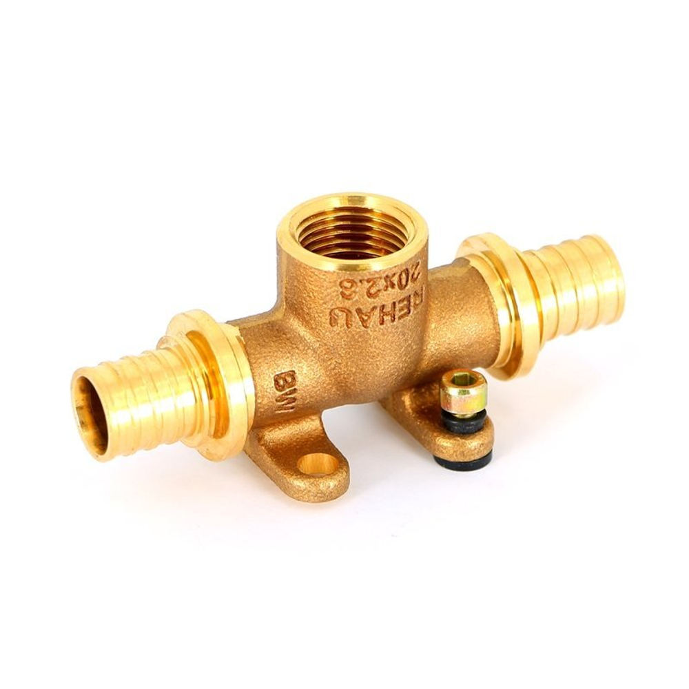 Тройник настенный аксиальный 20x1/2" с внутренней резьбой REHAU RAUTITAN PLATINUM RX