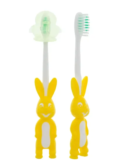 Зубные щетки детские Hi Dent Bunny мягкая с колпачком 7-10лет желтая 2шт