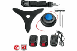 Бесщеточный триммер ЗУБР 36В, 2х18В АКБ 2А*ч ТАБ-365-22