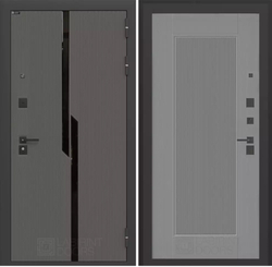 Входная металлическая дверь CARBON (Карбон) 30 Грей рельеф софт / Графит Лофт