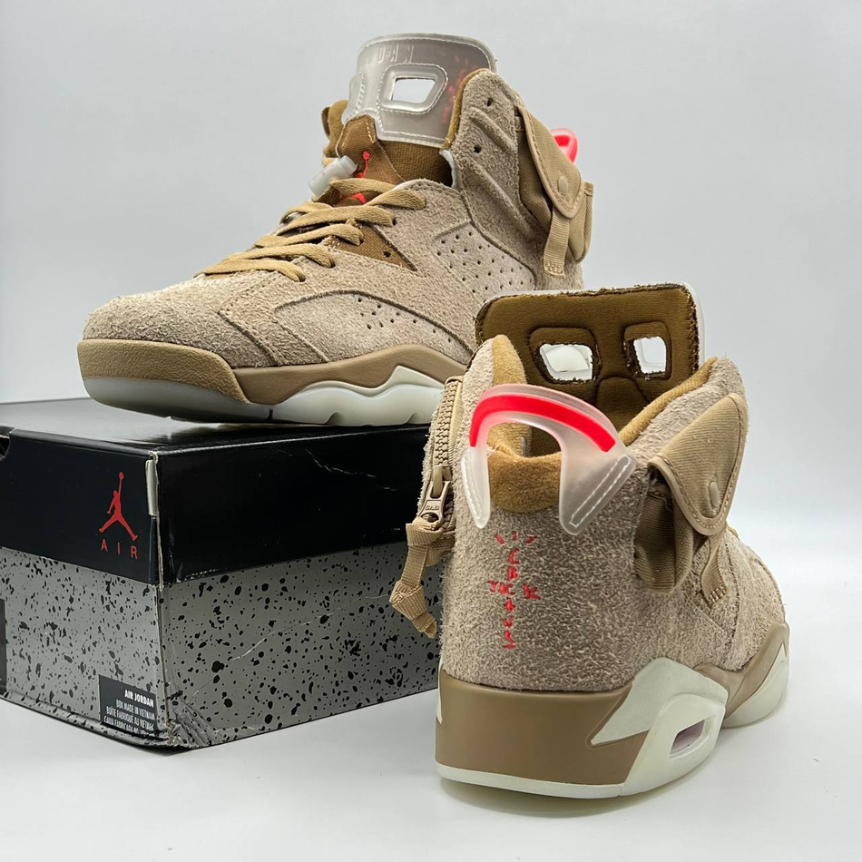 Кроссовки Nike Air Jordan 6 Retro x  Scott #A53 (беж.)
