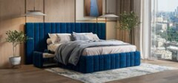 Кровать BOSS INFINITY 180*200 велюр Monolit синяя