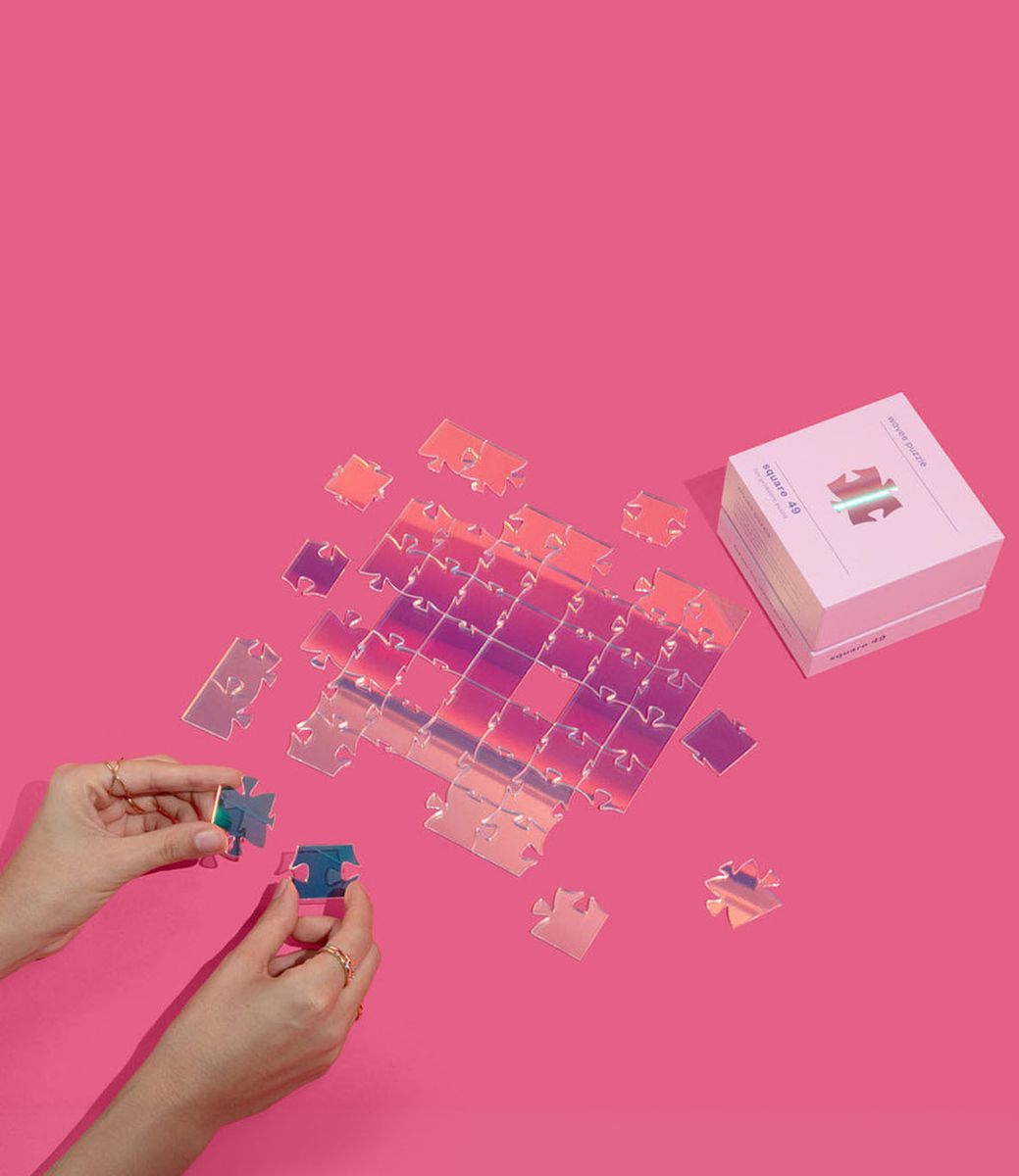Waves Puzzle Square 49 — пазл из люцита