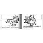 Книжка-раскраска А5, 4 л., HATBER с наклейками, Мои первые уроки, "Домашние птицы", 4Р5н 05825, R002699