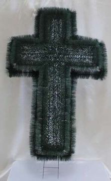 Фон Венок КРЕСТ большой (ёлка/ёрш) 14992