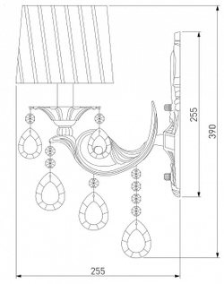 Бра Eurosvet 10098/1 серебро