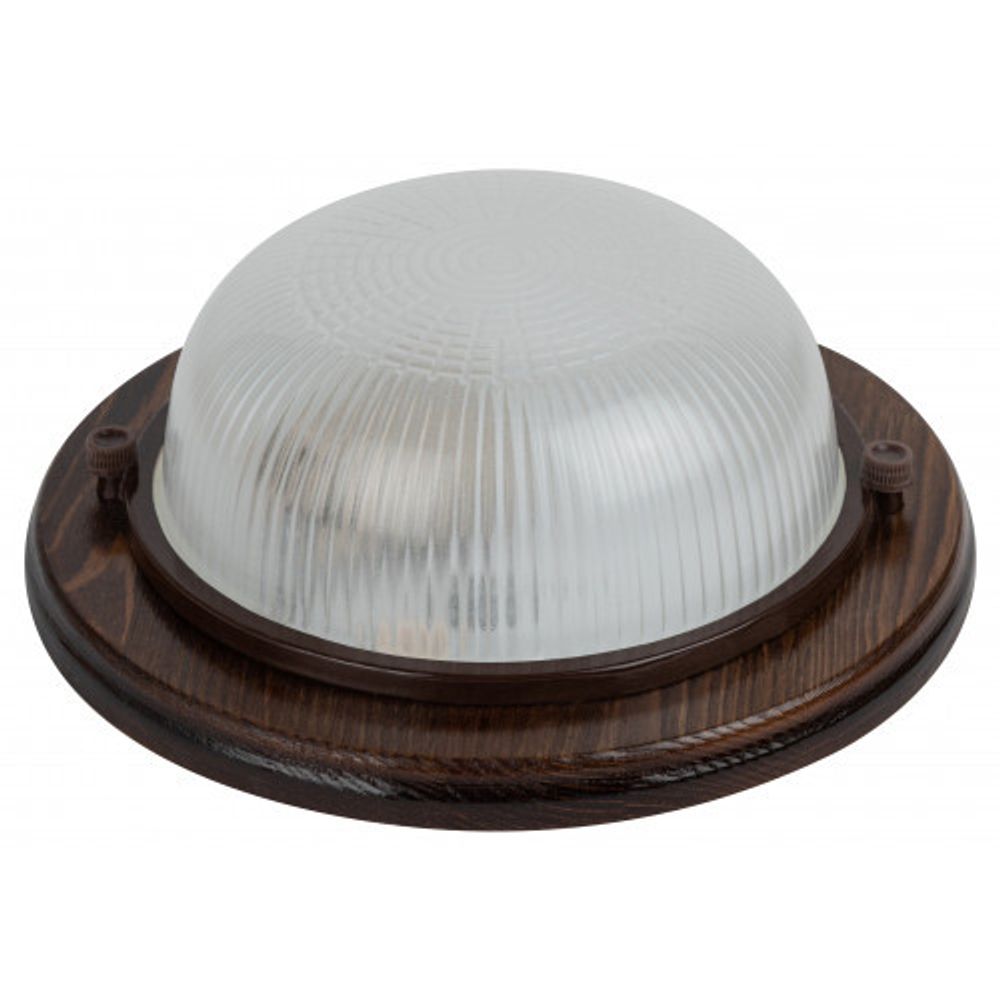 Светильник ЭРА НБО 03-60-021 Кантри дерево/стекло IP54 E27 max 60Вт D220 круг орех