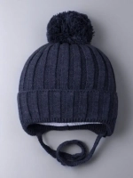 Шапка для мальчика на завязках осенняя