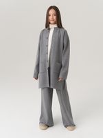 Кардиган для девочки в школу AT990 серый