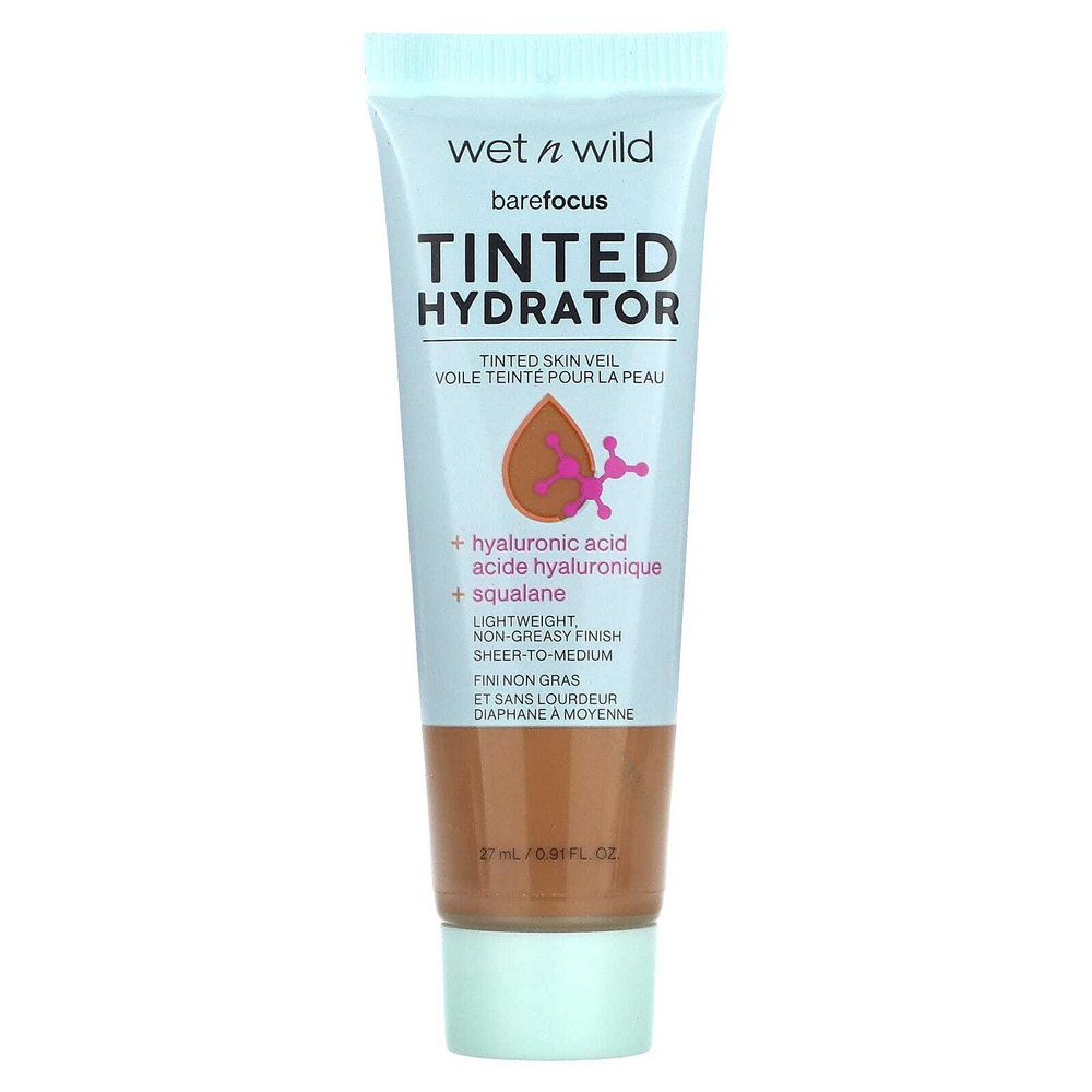 wet n wild, Barefocus, увлажняющий крем с оттенком, 1114093 Deep, 27 мл (0,91 жидк. унции)