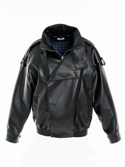Бомбер из экокожи утепленный
