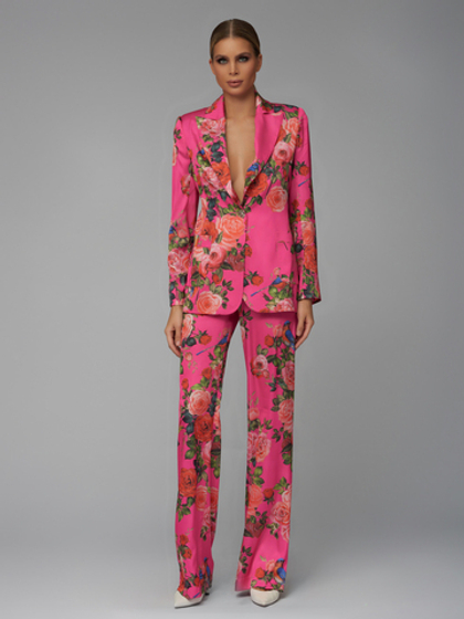 Пижамный костюм в цвете фуксия