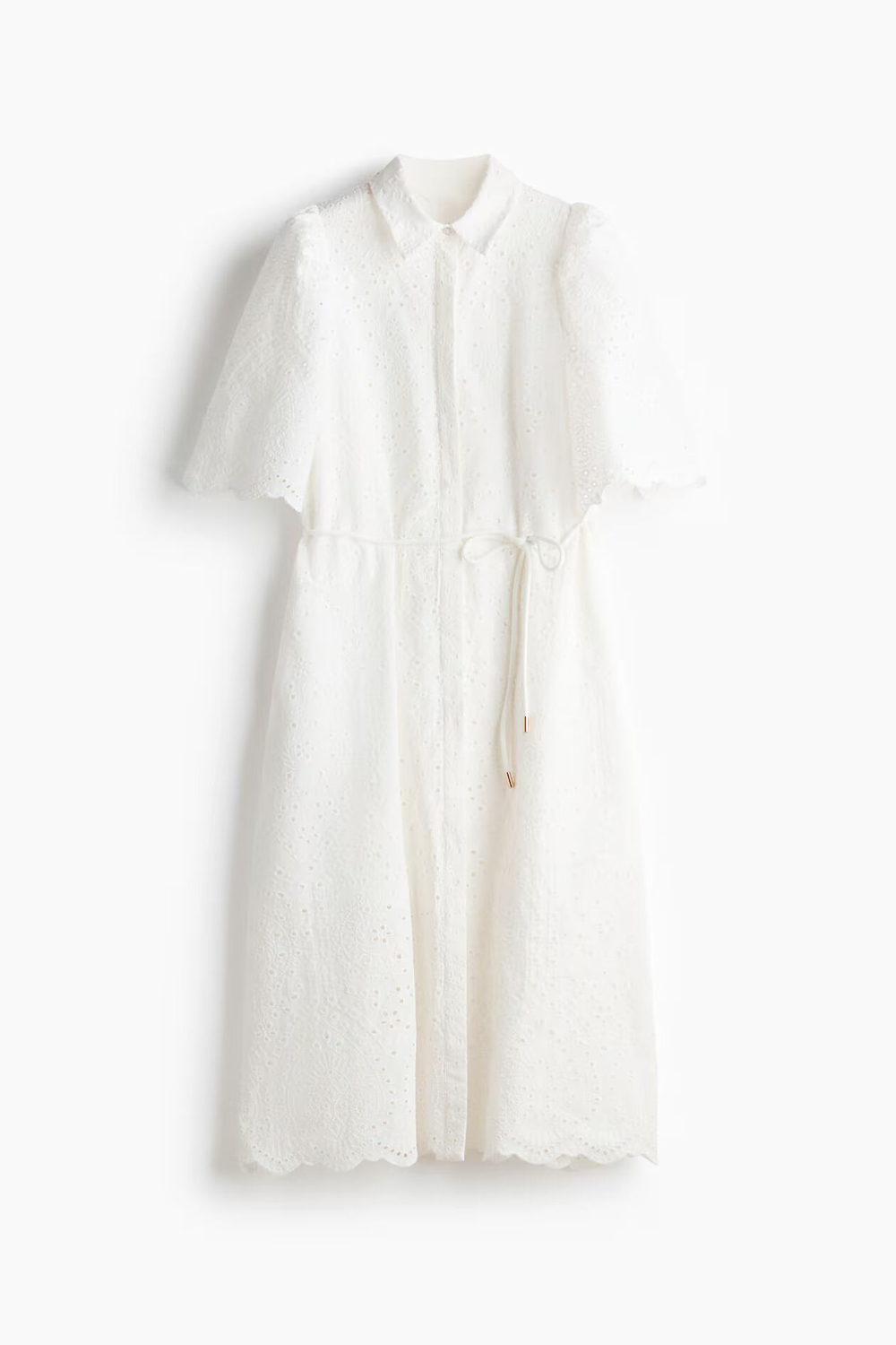 Хлопковое платье с вышивкой - H&M