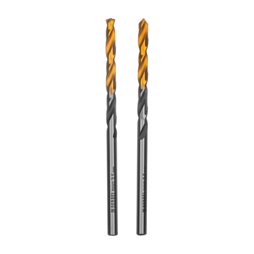Сверло спиральное по металлу 3,5 x 70мм, Р6М5, Golden Tip, многогранная заточка, 2шт. Denzel