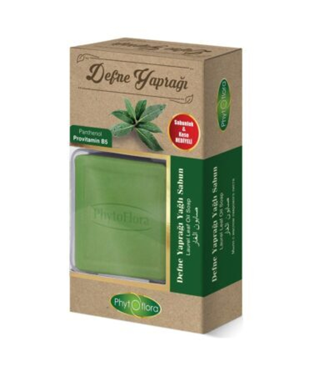 Мыло с экстрактом лаврового листа с тур. мочалкой, PhytOflora, 125гр