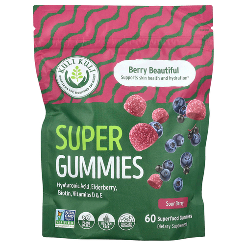 Kuli Kuli, Super Gummies, Berry Beautiful, кислые ягоды, 60 жевательных мармеладок