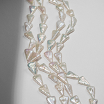 Жемчуг культивированный треугольник, белый, 17*10мм