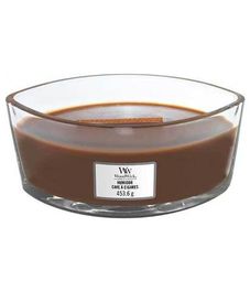 Кожаный портсигар, ароматическая свеча эллипс, WoodWick