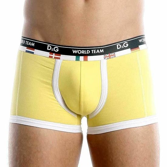 Мужские трусы боксеры желтые D&G World Team Yellow