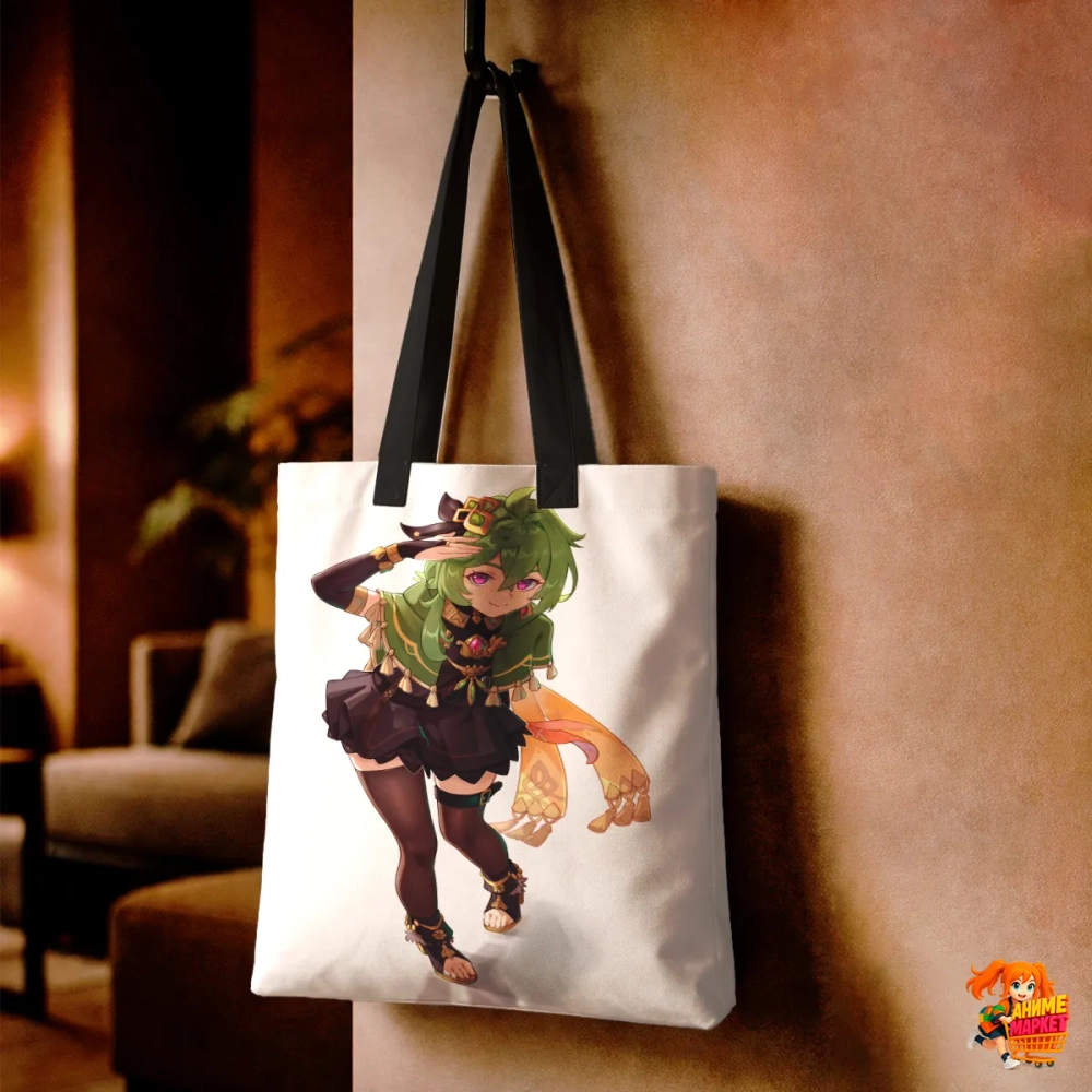 Сумка шоппер с принтом Genshin Impact