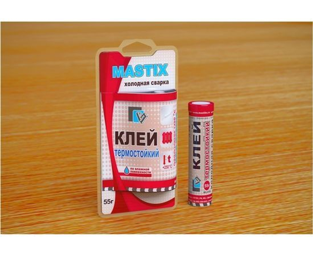 Клей Mastix термостойкий (+250С) 55гр, туба (холодная сварка), арт.МС-0106