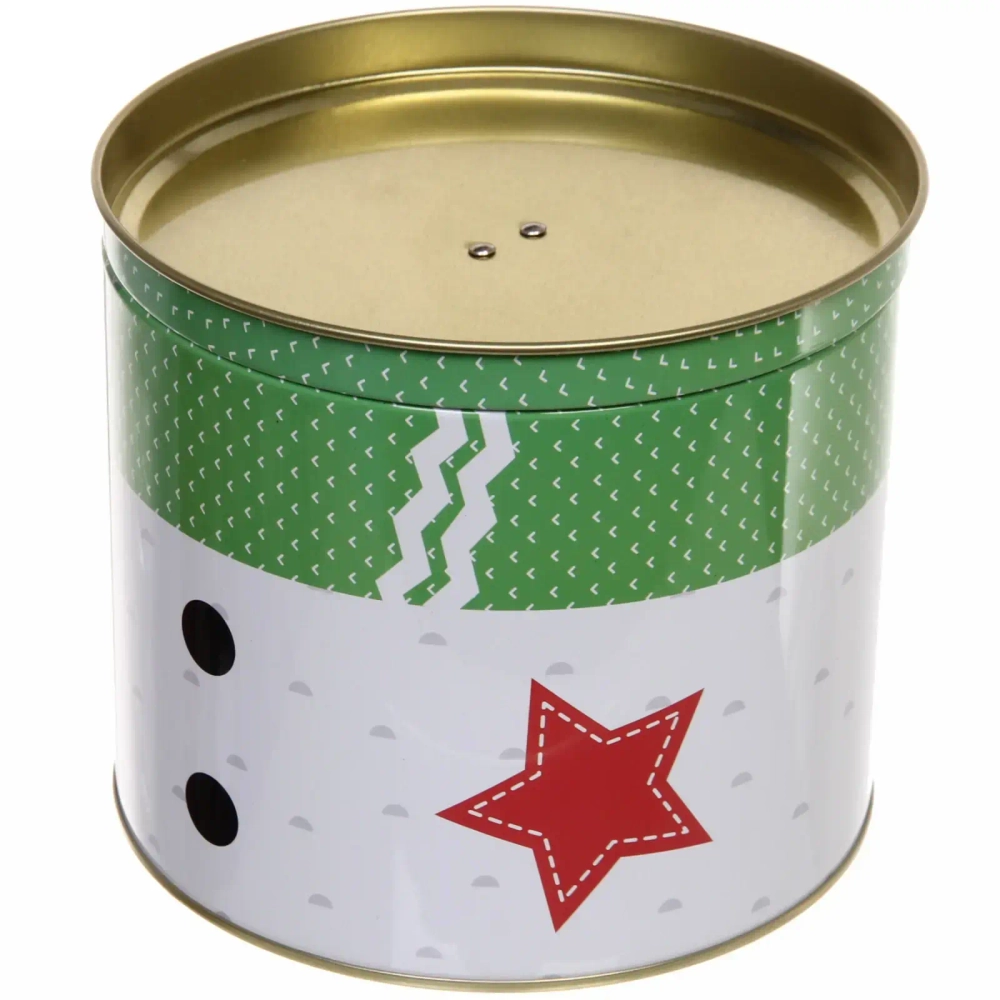 Банка жестяная 25*13,5см «Снеговик»