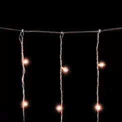 Светодиодный занавес 2*3 м., 600 экстра теплых белых LED ламп, облегченный, прозрачный провод ПВХ, LTC (PCL600NOT-10-2EWW)