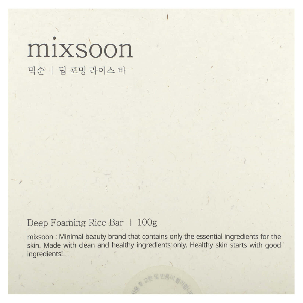 Mixsoon, Рисовый батончик с глубоким вспениванием, 100 г (3,52 унции)