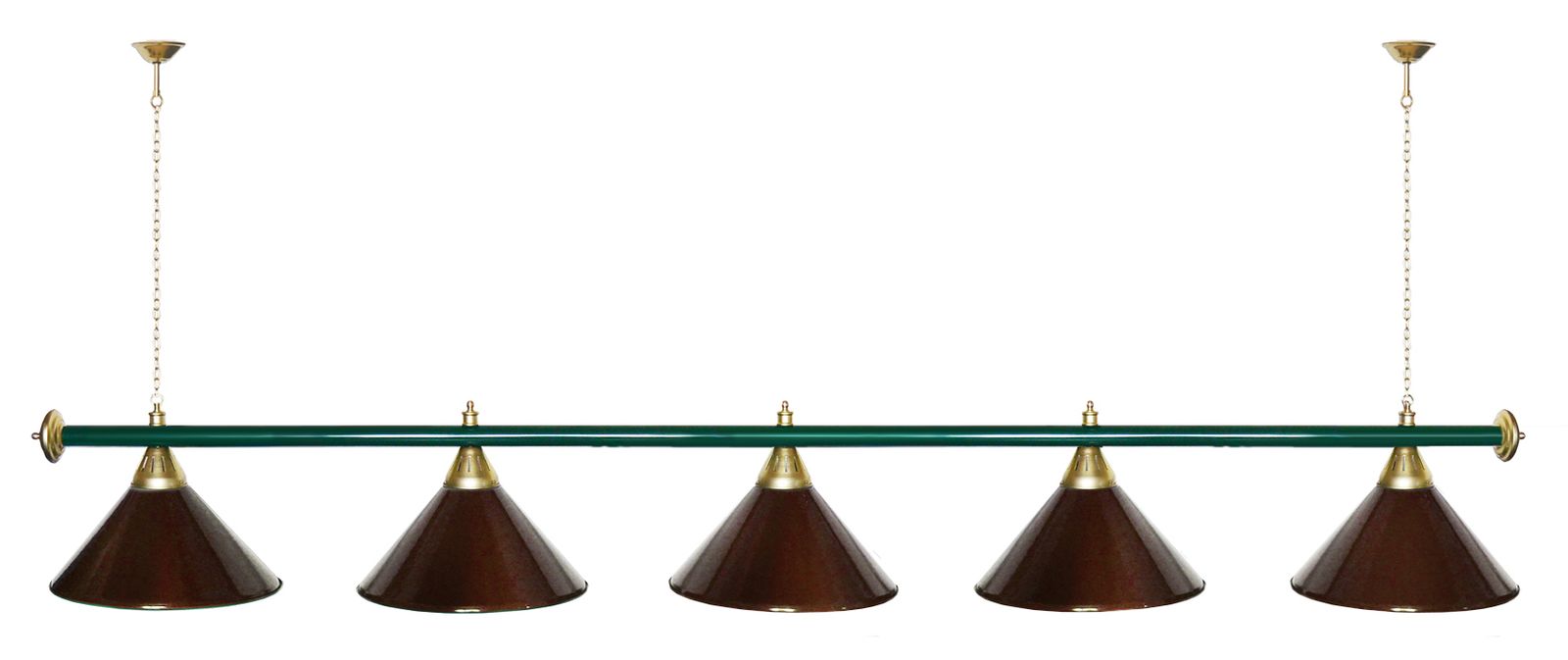 Лампа STARTBILLIARDS 5 пл. (плафоны зеленые,штанга золотая,фурнитура золото) фото №33