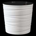 Кашпо для цветов пластиковое 8л d-26см «Модерн Мини» Белый