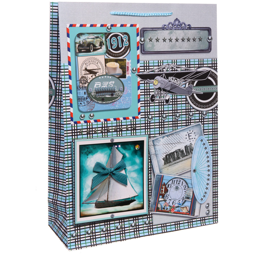 Пакет подарочный «Винтаж» 31*42*12 см, микс