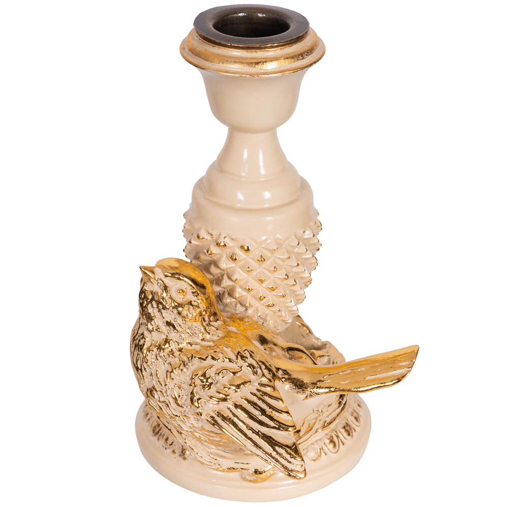 Подсвечник Птичка Терра правый Айвори