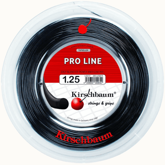 Теннисная струна Kirschbaum Pro Line Black - 1.25 Reel (200 м)