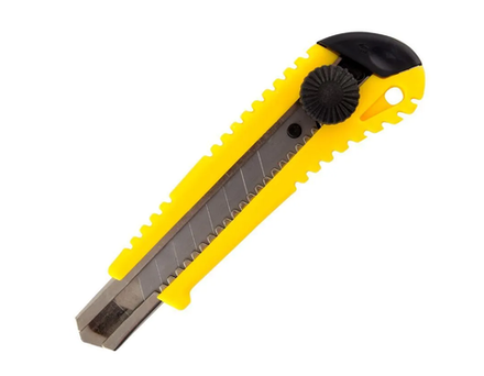 10291 Нож технический усиленный 18мм винтовой фиксатор