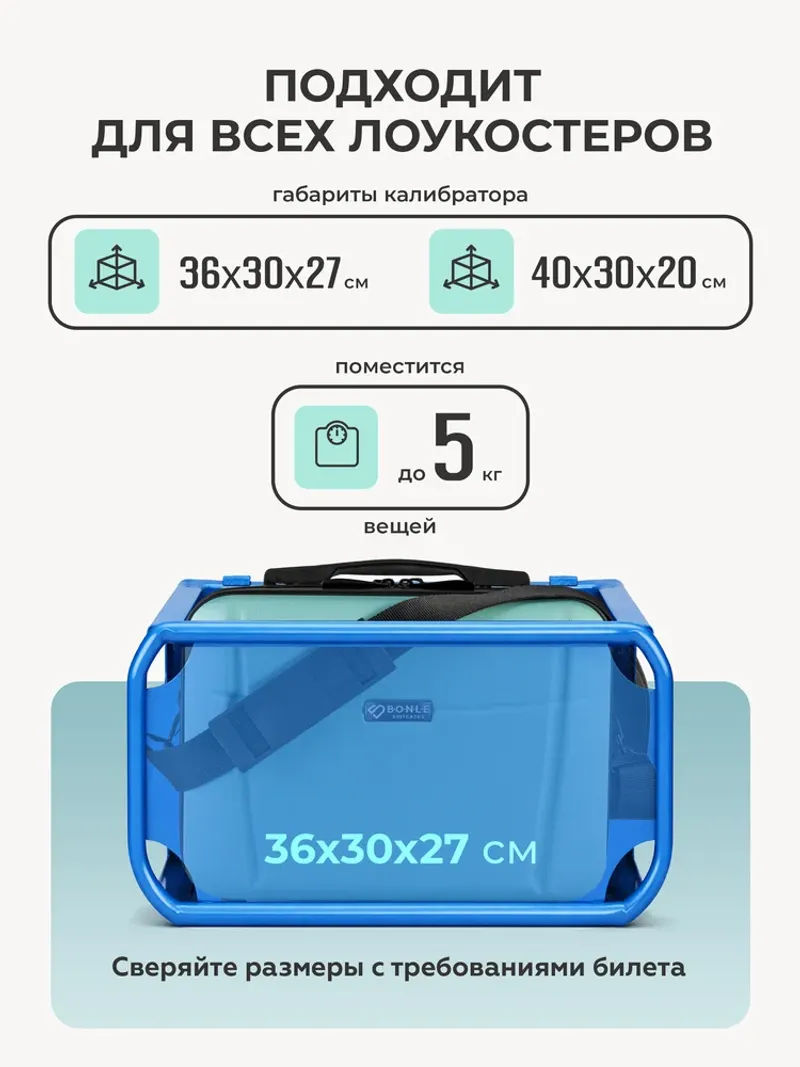 Дорожный кейс Bonle Мятный