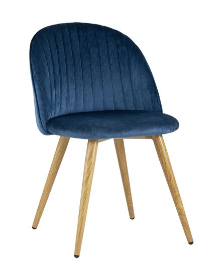 Стул Лион Страйпс велюр голубой 4 шт