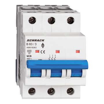 Автоматический выключатель Schrack Technik 3P B 63A 6kA Amparo AM618363--