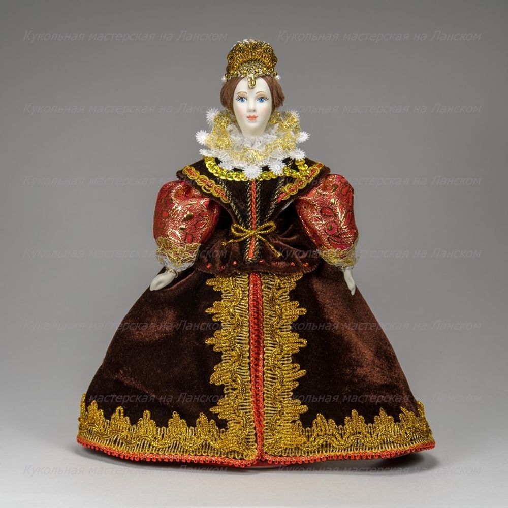 Сувенирная кукла в испанском костюме начала 17 века